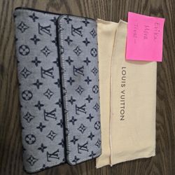 LV Mini Lin Navy Blue Porte Tresor Wallet