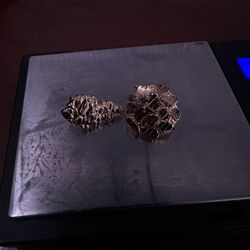 Gold nugget earrings