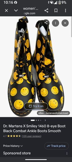 Dr martens limited edition smiley boots size 5 ladies