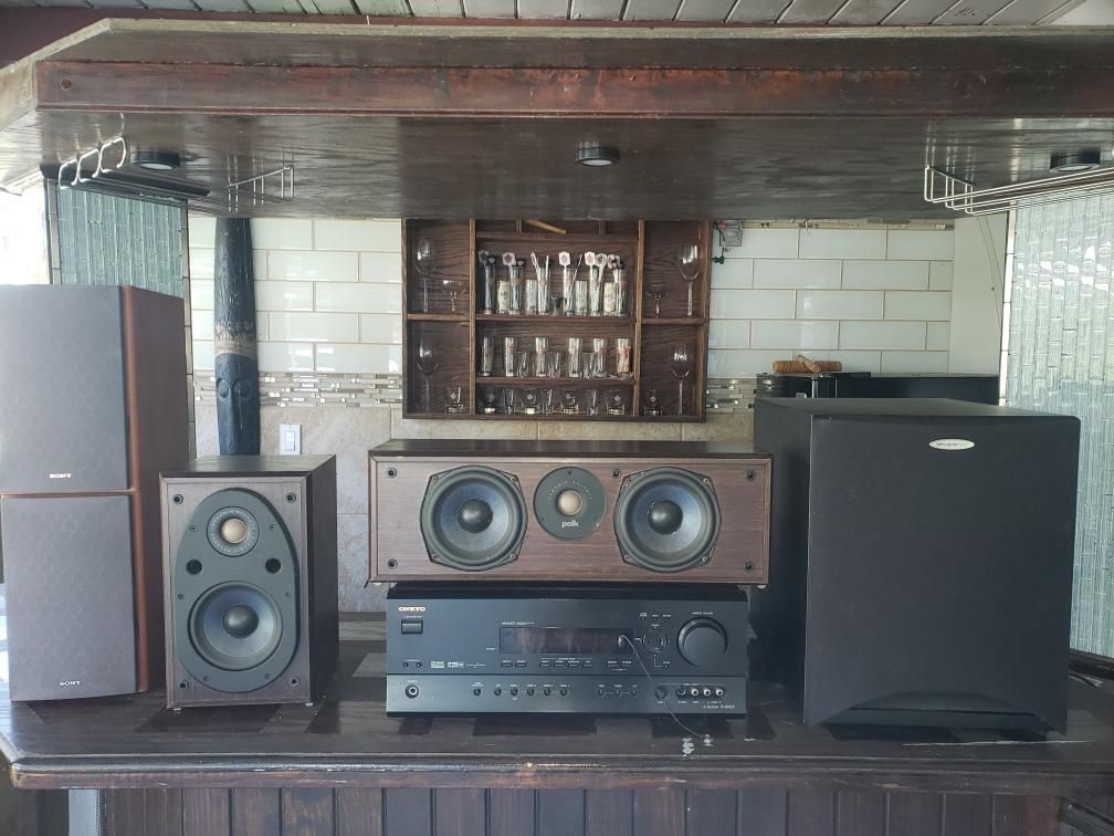Sounds systems received and speaker and subwoofer
