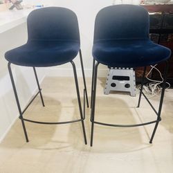 Blue Bar Stool Chairs EUC