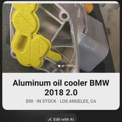 Bmw, Aluminum Oil Cooler 2018 2.0