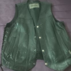 Men's Large Leather Vest 