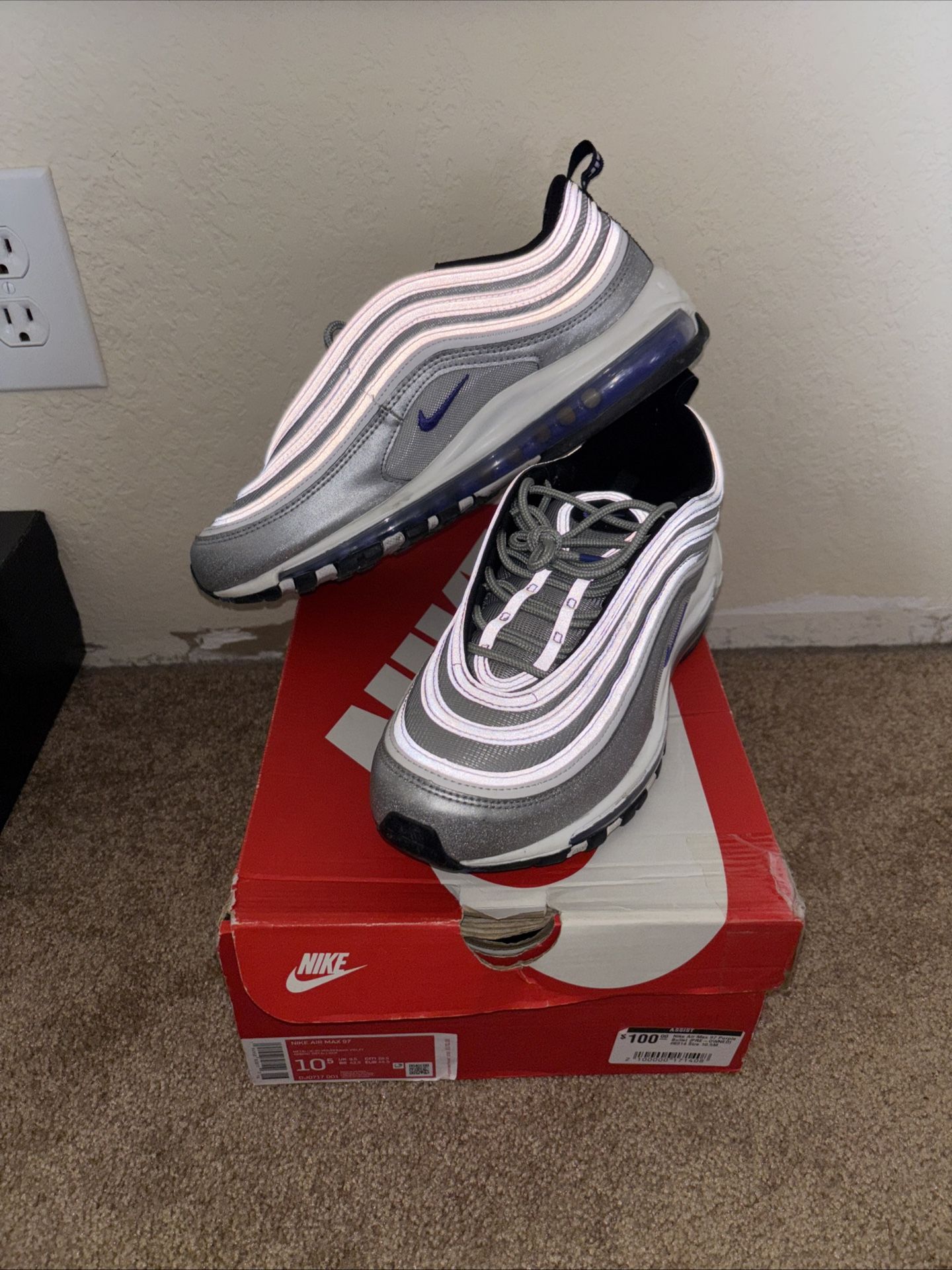 Nike Air Max 97 Purple Bullet Size 10.5 