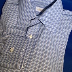 Men’s BRIONI 100% Cotton Stripe Shirt 16 35-36. Made In Italy 