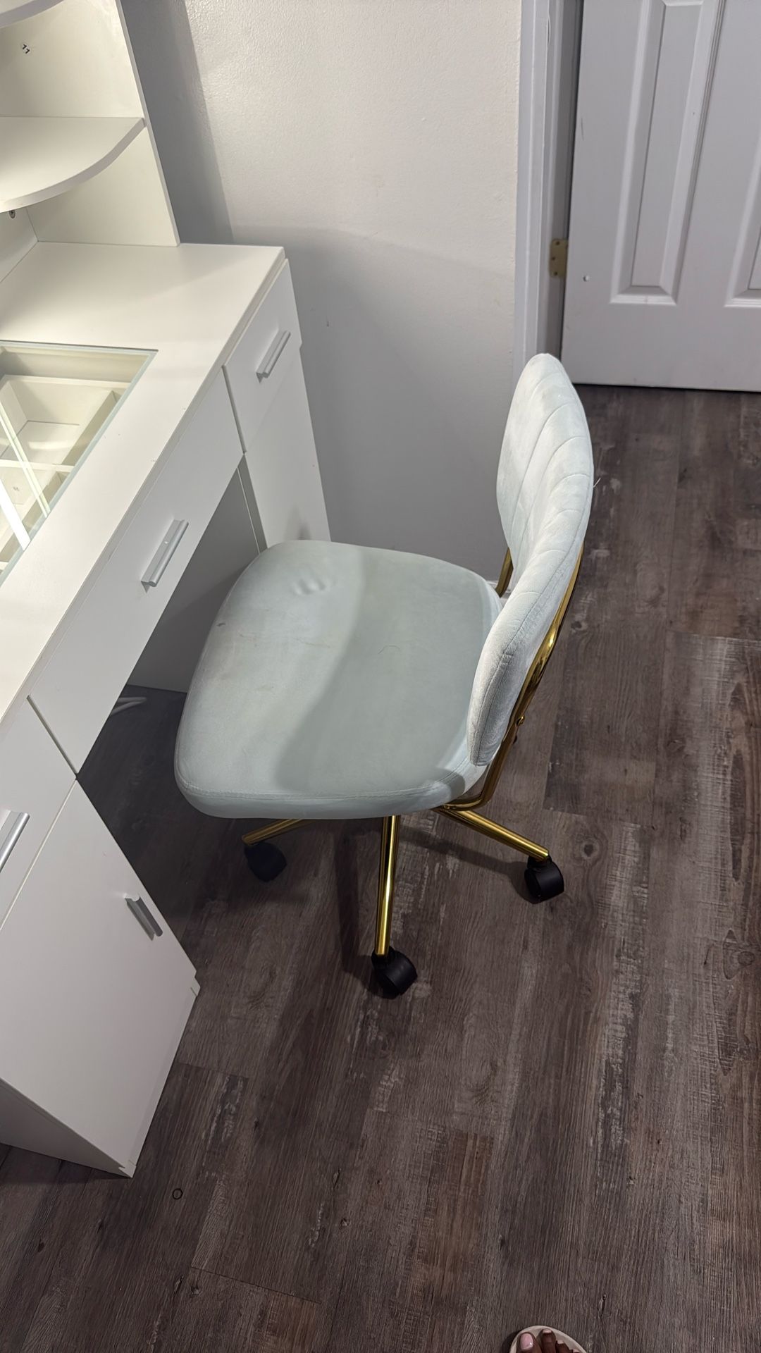 Velour Makeup Vanity Chair