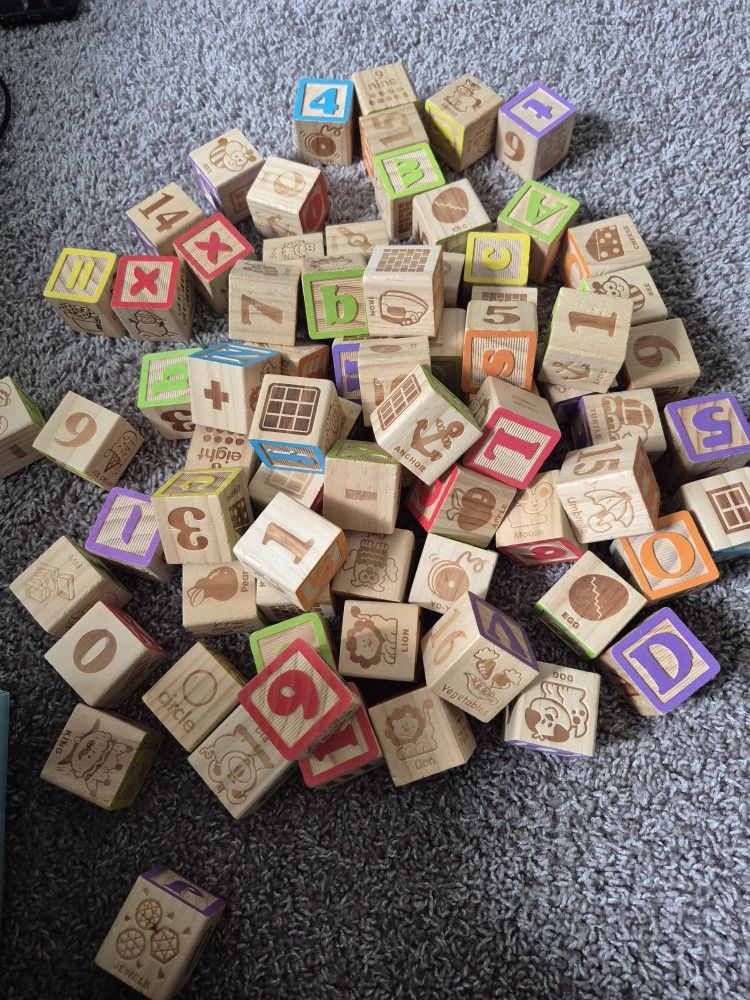Wooden Alphabet Cubes