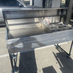 Plancha 20 × 36 con doble vaporera y repisa de cajón forrada