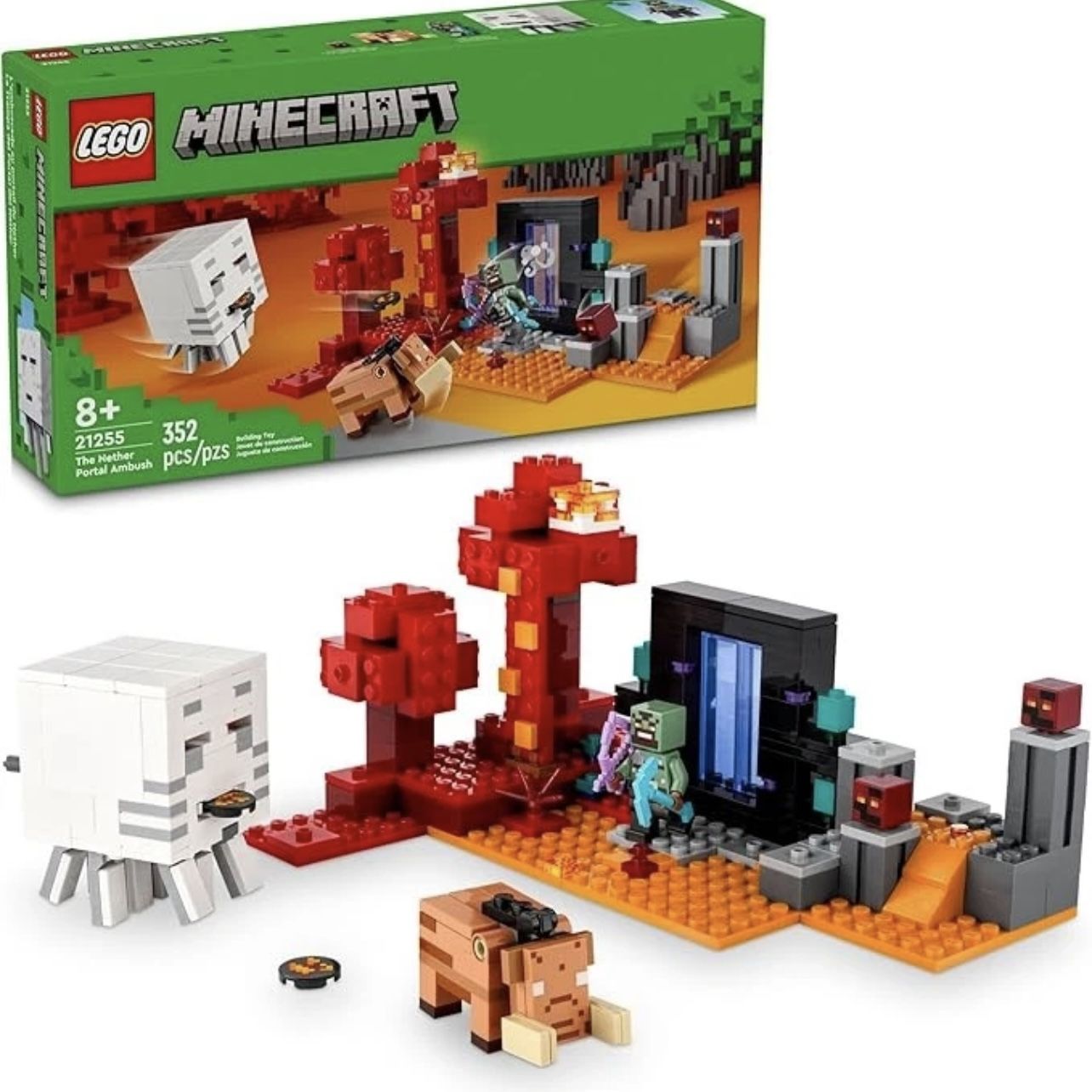 LEGO Minecraft The Nether Portal Ambush Adventure Set, Building Toy for Kids