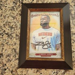 LeBron James 2018 Upper Deck Goodwin Champions autographed framed
