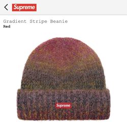 Supreme Gradient Stripes Beanie - red/purple - NEW for Sale in New York,  New York - OfferUp