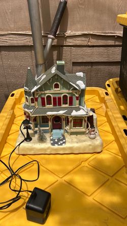 Christmas Village House Figurine with Light