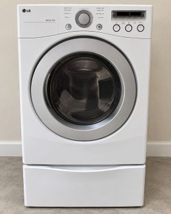 LG Sensor Dry Front-Load Dryer with Pedestal