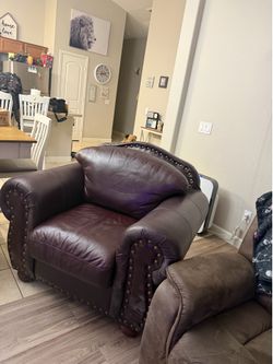 Two matching club chairs