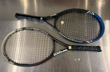 Pair of 2 Wilson Hyper Carbon Tennis Racquets (Lightweight & Power)