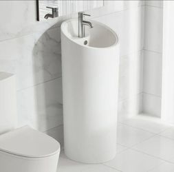 Swiss Madison
St. Tropez 1-piece Circular Pedestal Sink in Glossy White