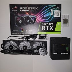 Computer Parts Lot (Nvidia 3080 OC, Ryzen 7 5800x, Corsair H150i Elite Capellix, Enermax Maxrevk)