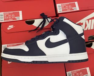 Nike Dunk High Championship Navy  100% Authentic 