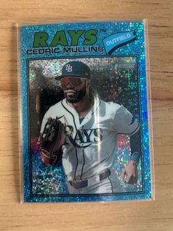 2026 Topps Heritage Cedric Mullins #284 Chrome Light Blue Sparkle Refractors