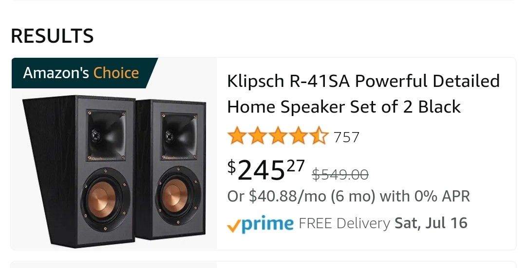 Klipsch R-41SA Dolby Atmos/Surround Speakers