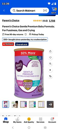 Parents Choice Gentlease Formula