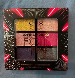 NYX Love Lust Disco Foil Play Pigment Palette - Gold, Pink, Purple, Silver