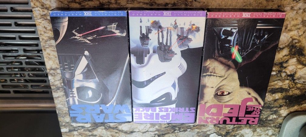 3 Star Wars Vhs Tapes