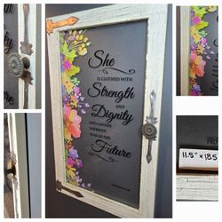 She Is Clothed Indignity And Strength While Decor On Windowpane