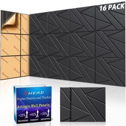 **Brand New In Box** 16 Pack Self-Adhesive Soundproof Wall Panels