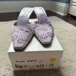 Isaac Mizrahi purple suede mules - LILLE SUEDE - Size 11