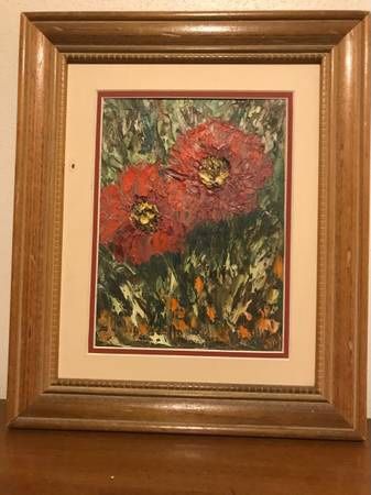 Oil Painting - Red Poppies - by Rowena Sawyer