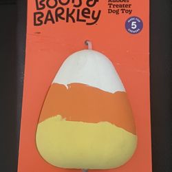 Boots & Barkley Rubber Treater Dog Toy Halloween Candy Corn