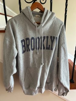 J.Galt Brooklyn Hoodie Gray Pullover Medium
