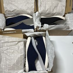 3 New In box NWT New NWT women zodiac 10 M Navy Blue And Black classic fabric canvas walk flat walk shoes 