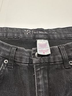 Black jean shorts