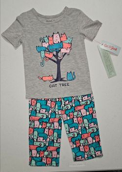 Cat & Jack Kids Cat Tree Pajama Set size 2T