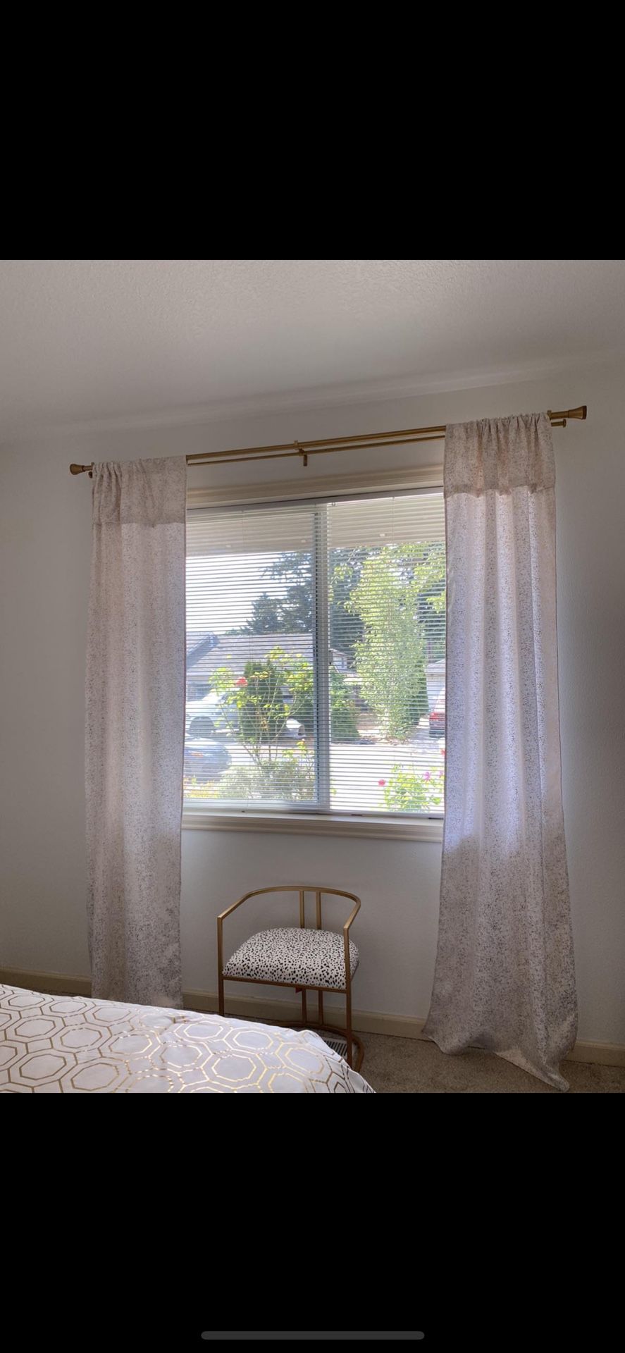 Velvet gold/white curtains