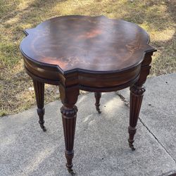 Ethan Allen Marquetry End Table