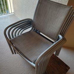 (6 ) Patio ,Lanai Chairs Stackable