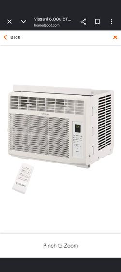 BRAND NEW IN SEALED BOX 6,000 BTU 115-Volt Window Air Conditioner White with Remote
Upgrade your cooling experience with the Vissani 6,000 BTU Smart W
