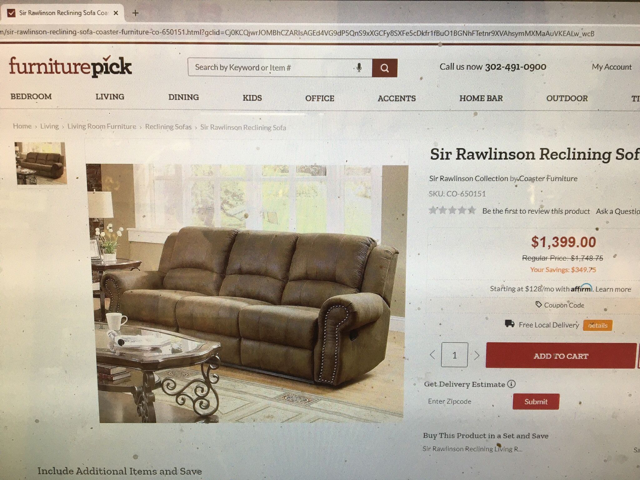 Brand New Coaster Sofa Recliner Dark Brown Nice And Comfy