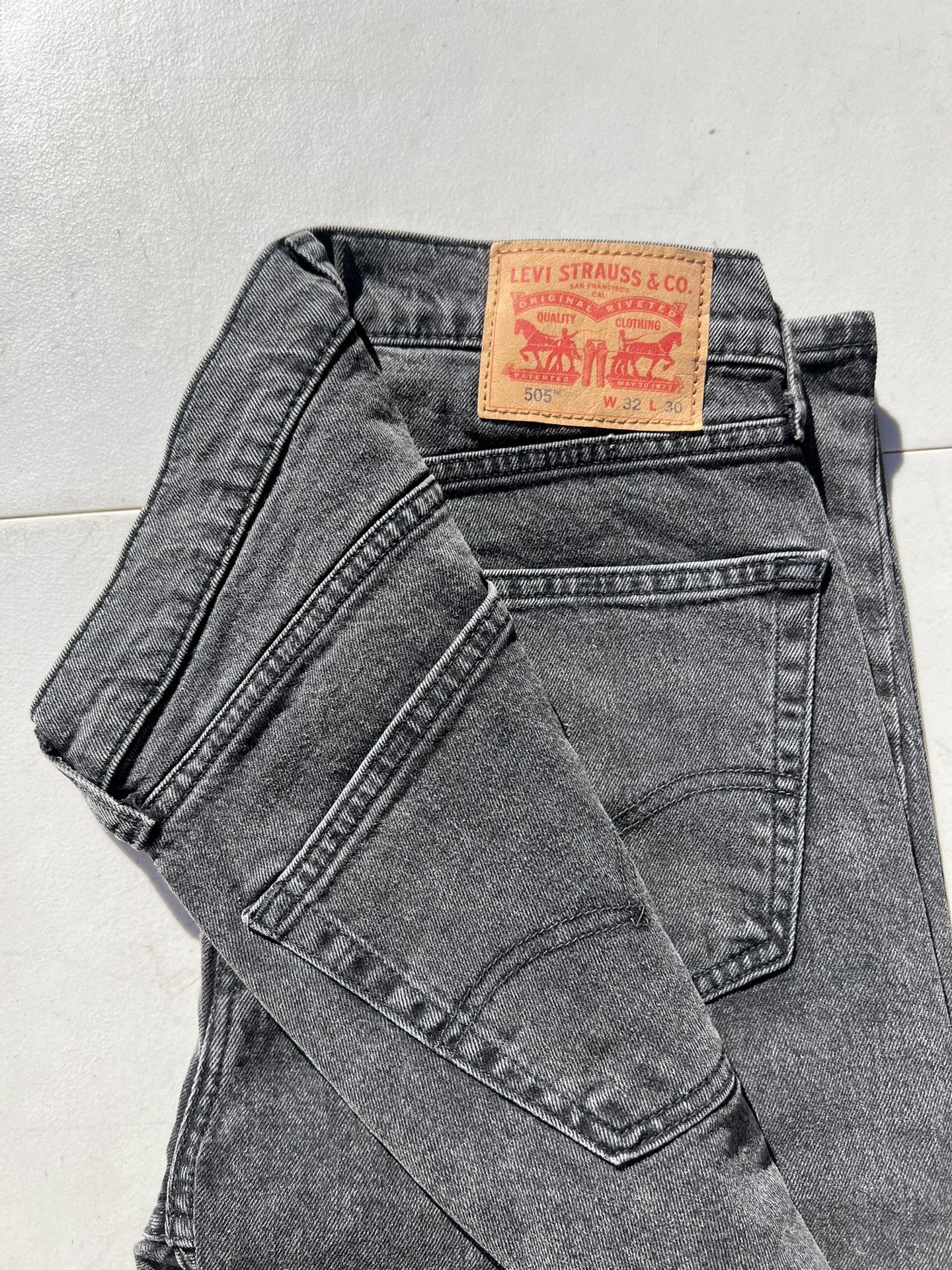 New Men’s 505 Levi’s Black Jeans 32x30