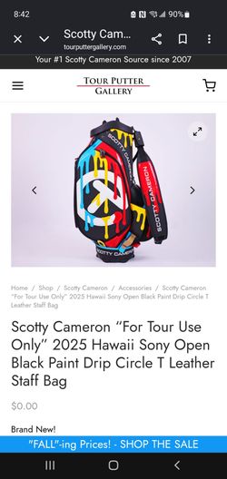 2025 Hawaiian Open Circle T paint drip bag "Tour Use Only"
