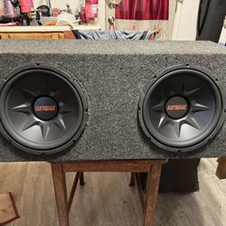 Must hear 2 12"Earthquake Subs in box No amp can demo Subs like new 