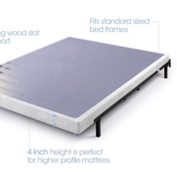 Brand New Zinus Walter 4 Inch Low Profile Metal Box Spring with Wood Slats, Twin XL