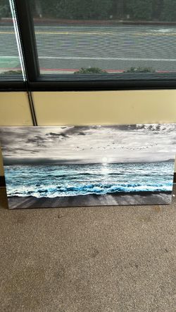 Beach painting print