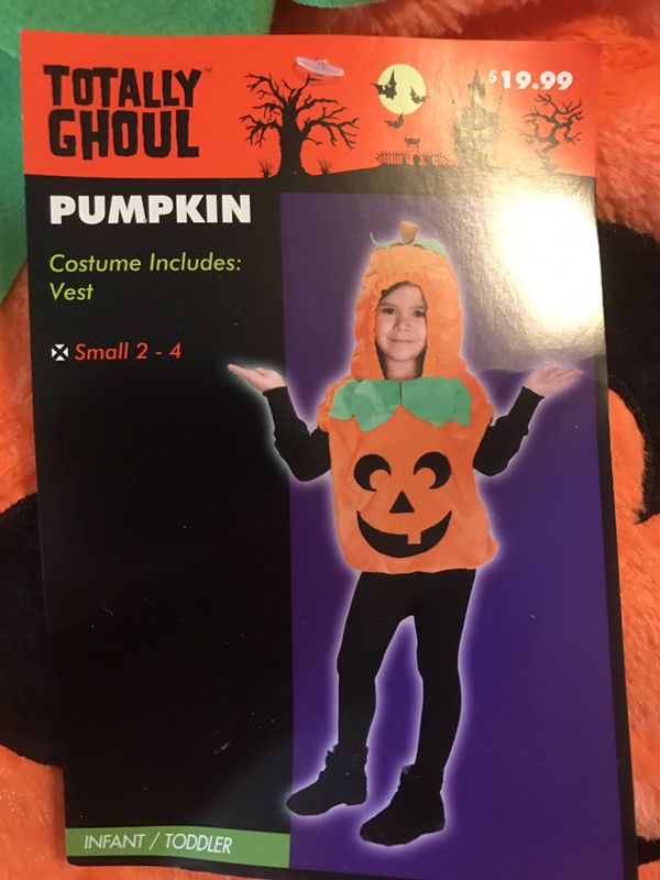New Halloween costume pumpkin 2-4