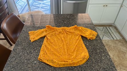 Happy boho off the shoulder lace top!