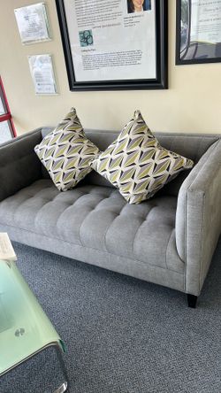 Gray Sofa and Beige Chair (2 piece set)