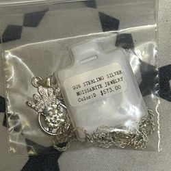 Long Micro Rope Chain With Moissnaite Pendants 